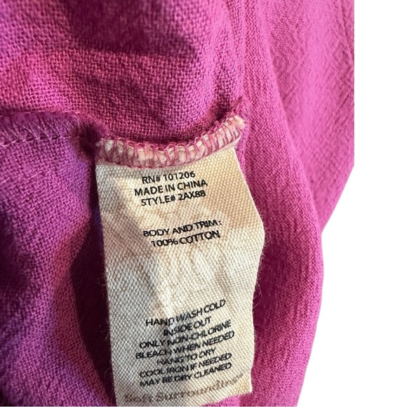 Soft Surroundings Magenta Lace Hem Blouse EUC - Picture 6 of 6